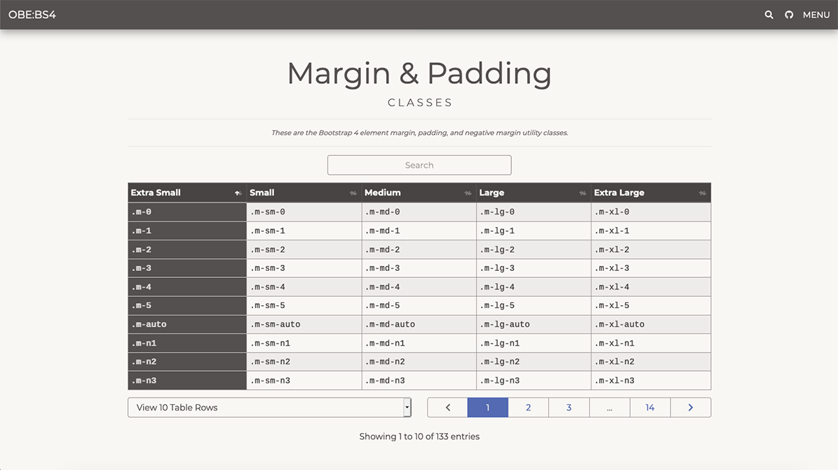 OBE:BS4 Negative Margins Reference Table Screengrab