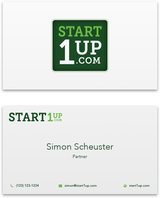 Start1up.com Card Final Design