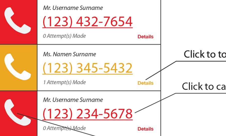 Mobile-First Call List Component Thumbnail